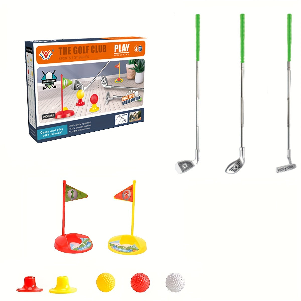 Golf Set Adjustable Clubs and Fun Target Outdoor Play - Image 7