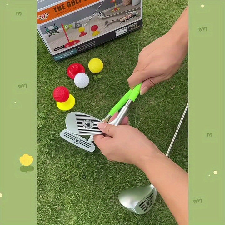 Golf Set Adjustable Clubs and Fun Target Outdoor Play - Image 8