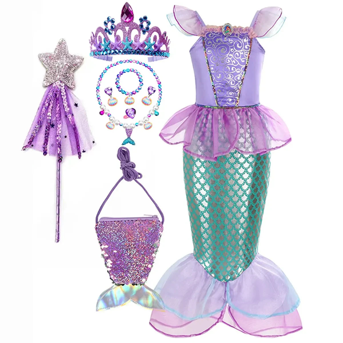 Halloween Costume Summer Dress Mermaid Princess Theme - Image 12