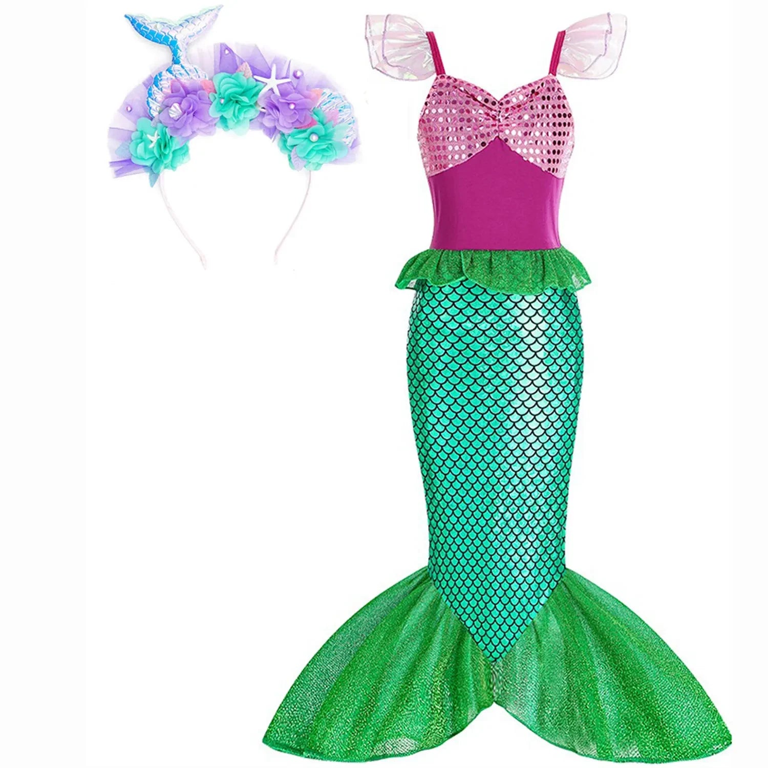Halloween Costume Summer Dress Mermaid Princess Theme - Image 16