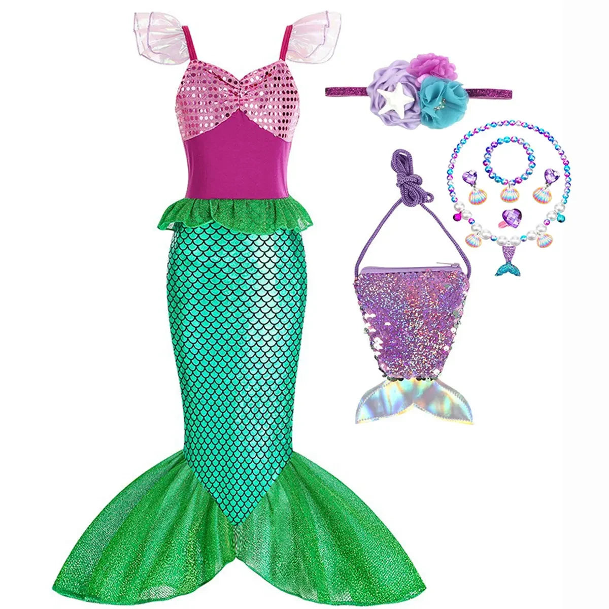 Halloween Costume Summer Dress Mermaid Princess Theme - Image 18