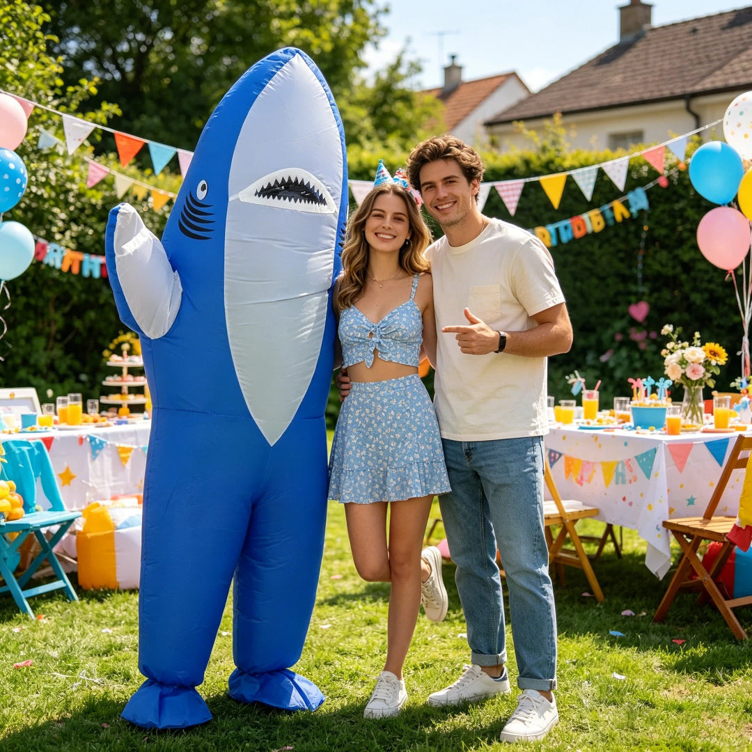 Halloween Costumes Inflatable Shark Mascot Outfit