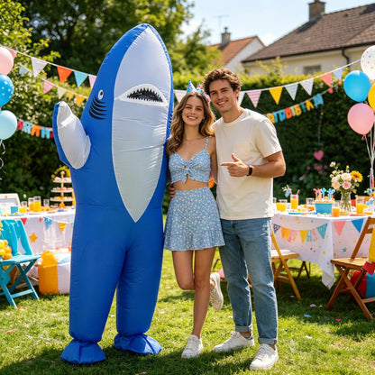 Halloween Costumes Inflatable Shark Mascot Outfit