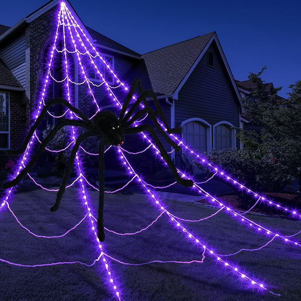 Halloween Decoration Outdoor Spider Web Lights - Image 2