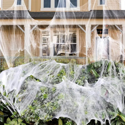Halloween Decorations Fake Spider Web Halloween Spider Webs Stretchable - Image 1