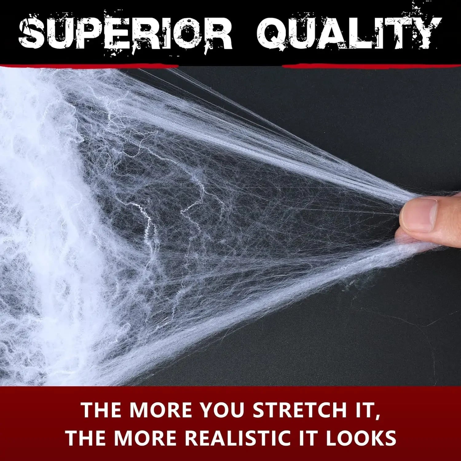 Halloween Decorations Fake Spider Web Halloween Spider Webs Stretchable - Image 3