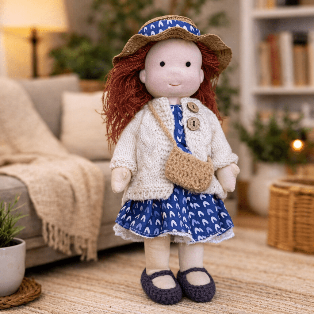 Handmade Cotton Waldorf Doll Creative Play and Imaginative Fun - Image 13