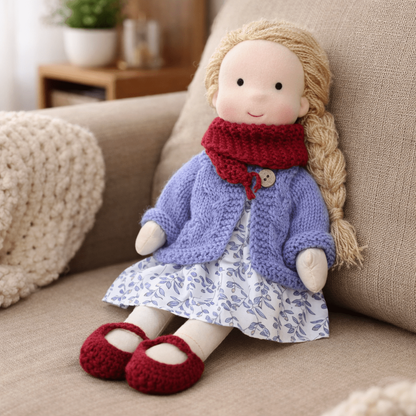 Handmade Cotton Waldorf Doll Creative Play and Imaginative Fun - Image 19
