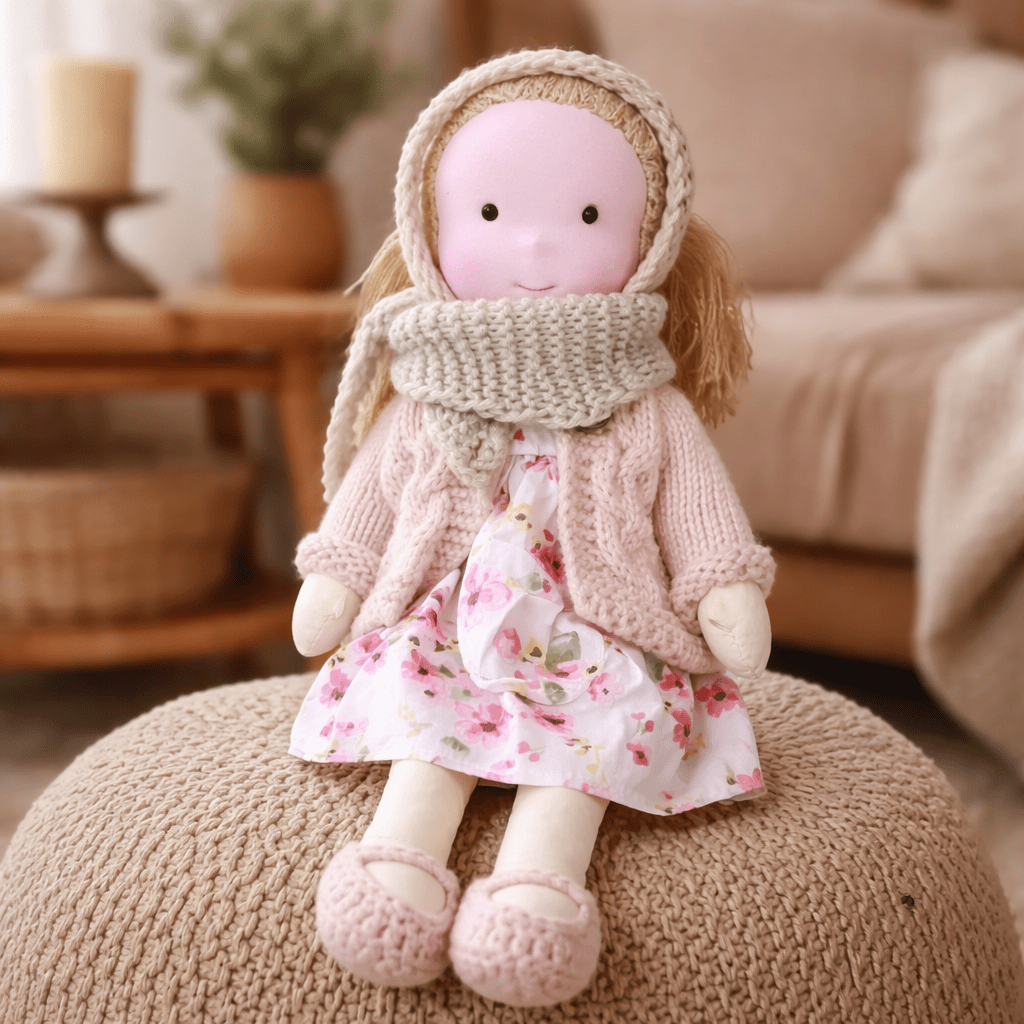 Handmade Cotton Waldorf Doll Creative Play and Imaginative Fun - Image 22