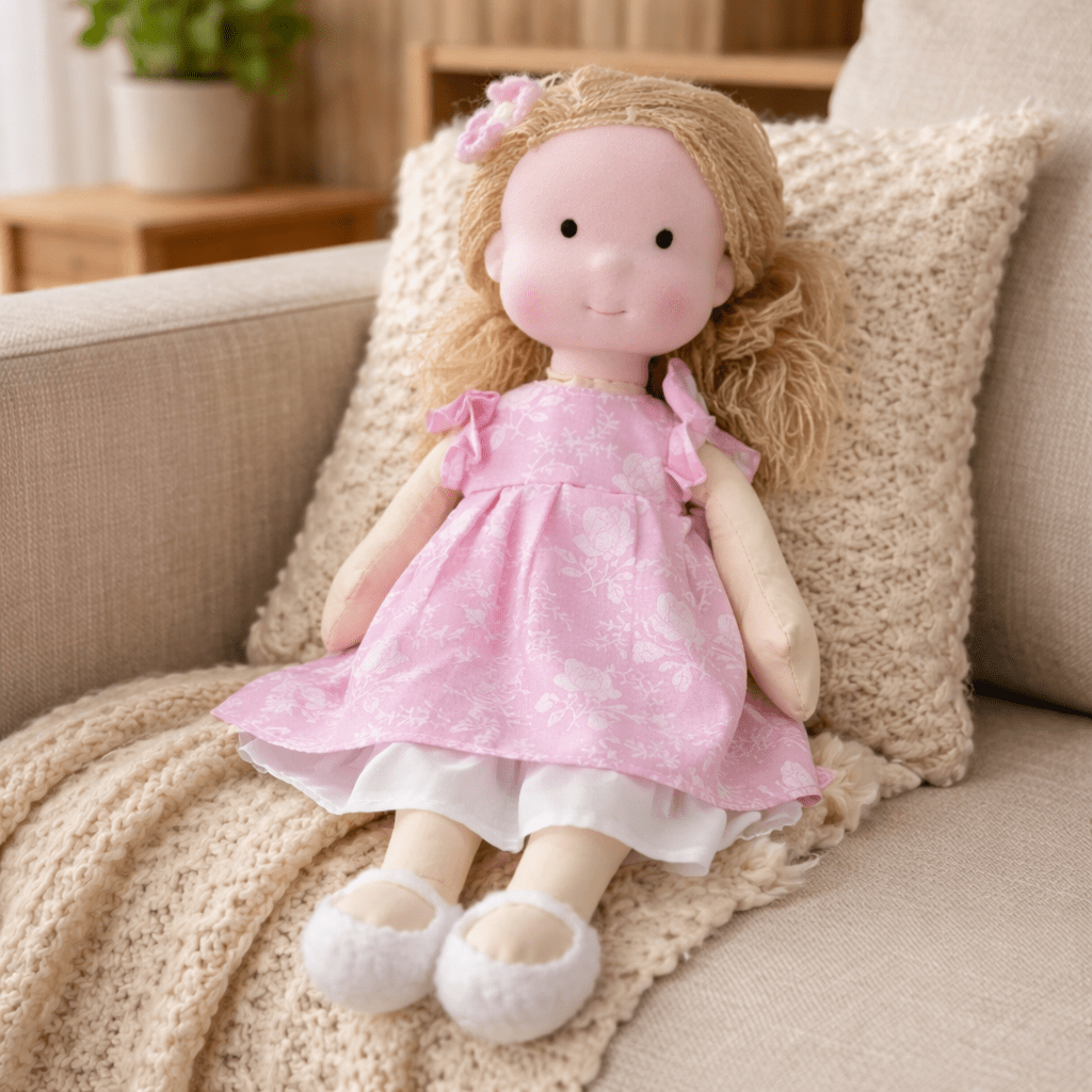 Handmade Cotton Waldorf Doll Creative Play and Imaginative Fun - Image 24