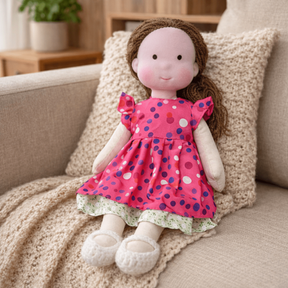 Handmade Cotton Waldorf Doll Creative Play and Imaginative Fun - Image 25