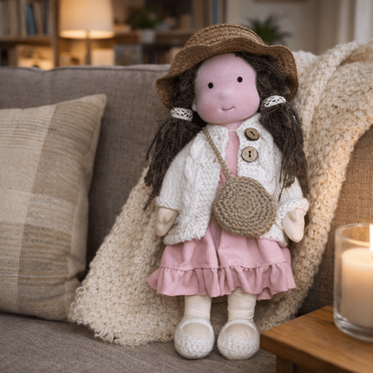 Handmade Cotton Waldorf Doll Creative Play and Imaginative Fun - Image 27