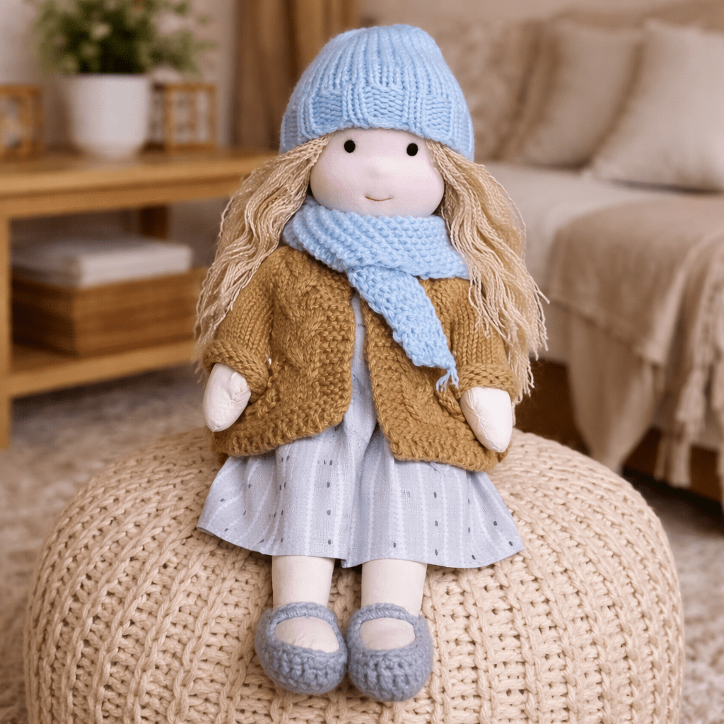 Handmade Cotton Waldorf Doll Creative Play and Imaginative Fun - Image 5