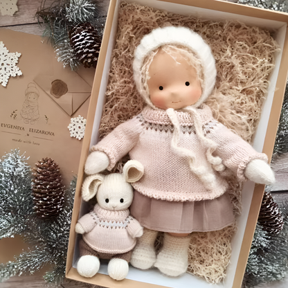Handmade Waldorf Cuddly Doll Soft Fabric Unique Design - Image 11