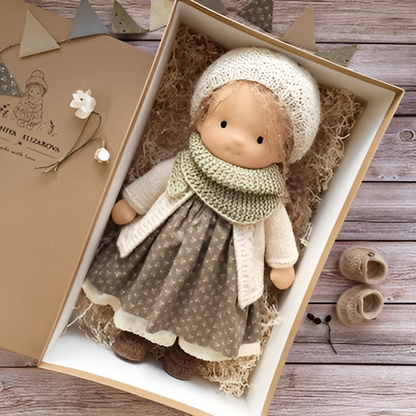Handmade Waldorf Cuddly Doll Soft Fabric Unique Design - Image 17