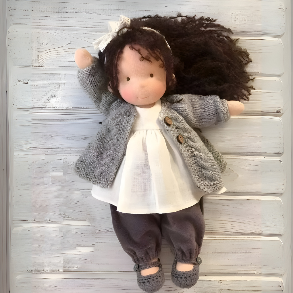Handmade Waldorf Cuddly Doll Soft Fabric Unique Design - Image 23