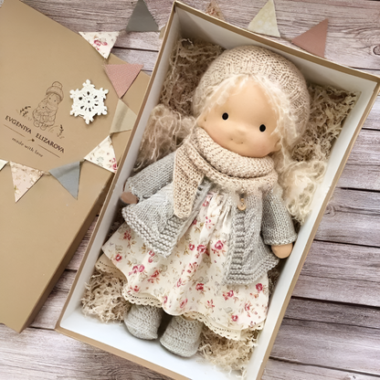 Handmade Waldorf Cuddly Doll Soft Fabric Unique Design - Image 31