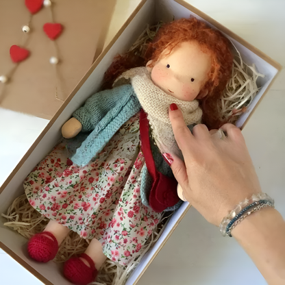 Handmade Waldorf Cuddly Doll Soft Fabric Unique Design - Image 36