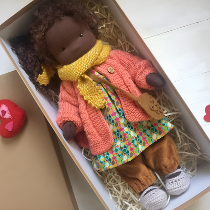 Handmade Waldorf Cuddly Doll Soft Fabric Unique Design - Image 6