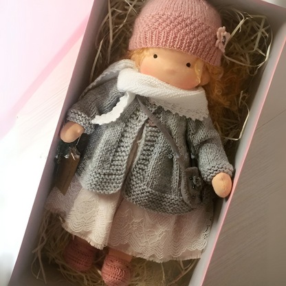 Handmade Waldorf Cuddly Doll Soft Fabric Unique Design - Image 7