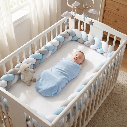 Handwoven Baby Bumper Crib Protection Soft Crib Bumper - Image 4