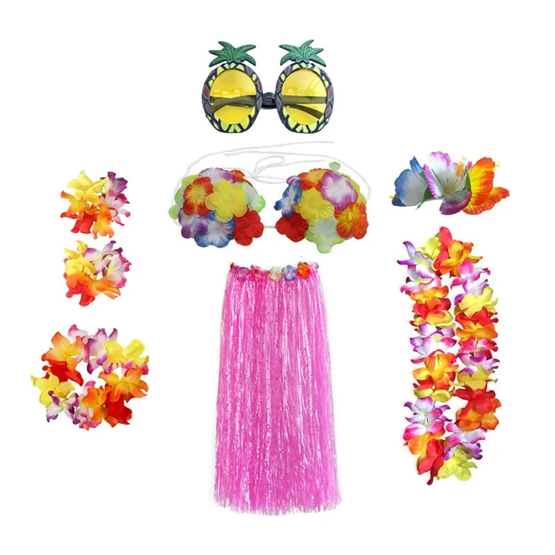 Hawaiian Costume Halloween Costume Flower Crown Set - Image 1