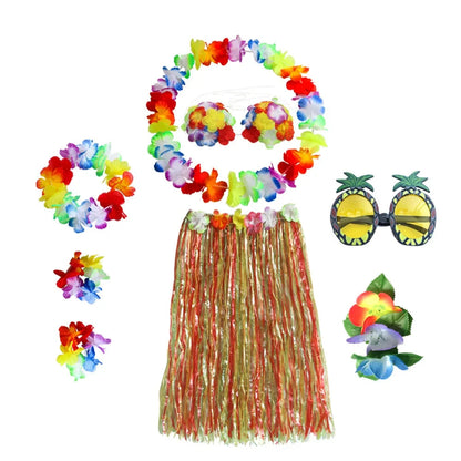 Hawaiian Costume Halloween Costume Flower Crown Set - Image 3