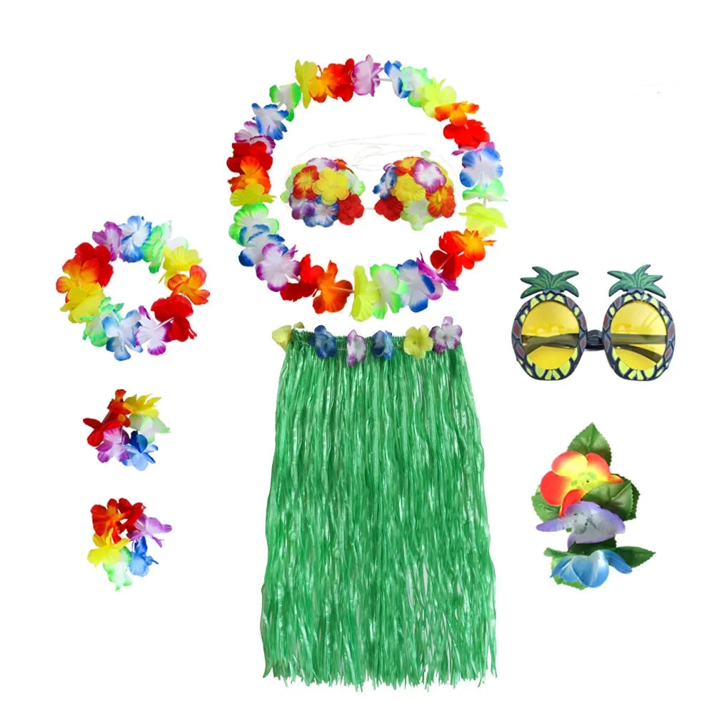 Hawaiian Costume Halloween Costume Flower Crown Set - Image 4
