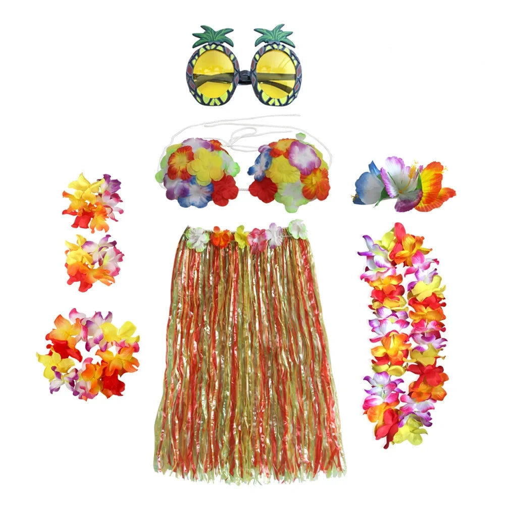 Hawaiian Costume Halloween Costume Flower Crown Set - Image 9