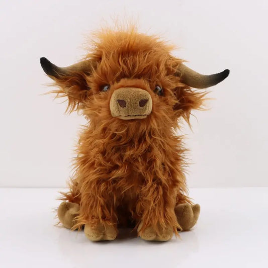 Highland Cow Plush Toy Soft Stuffed Animal 25cm - Image 1