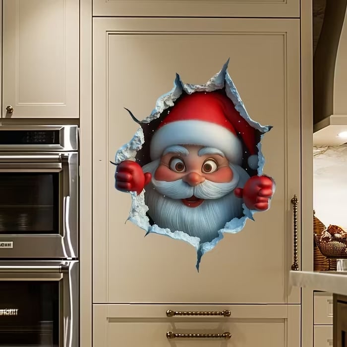 Holiday Wall Sticker Set Merry Santa Decor Christmas Cheer - Image 12