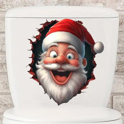 Holiday Wall Sticker Set Merry Santa Decor Christmas Cheer - Image 4