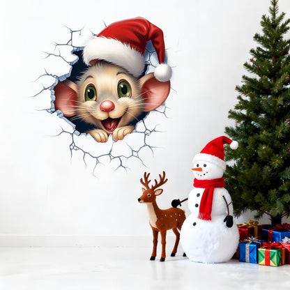 Holiday Wall Sticker Set Merry Santa Decor Christmas Cheer - Image 7