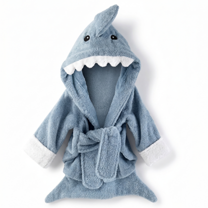 Hooded Bathrobe Children's Bathrobe Fun Animal Design - Image 1