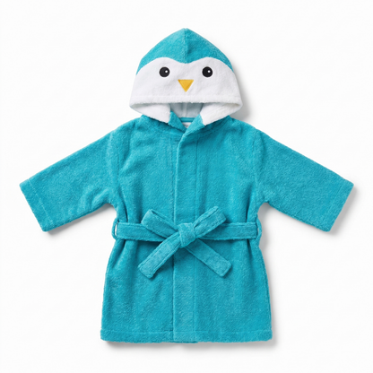 Hooded Bathrobe Children's Bathrobe Fun Animal Design - Image 11