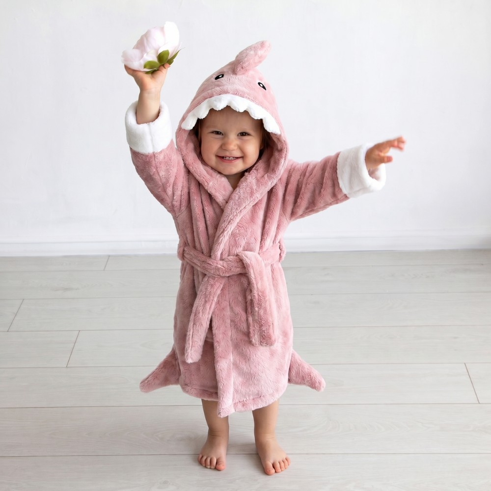 Hooded Bathrobe Children's Bathrobe Fun Animal Design - Image 4