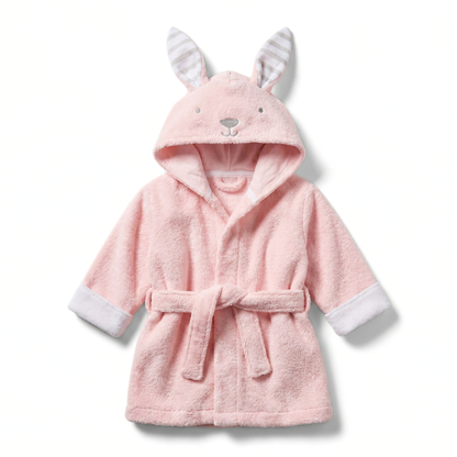 Hooded Bathrobe Children's Bathrobe Fun Animal Design - Image 5