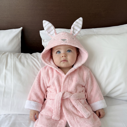 Hooded Bathrobe Children's Bathrobe Fun Animal Design - Image 6