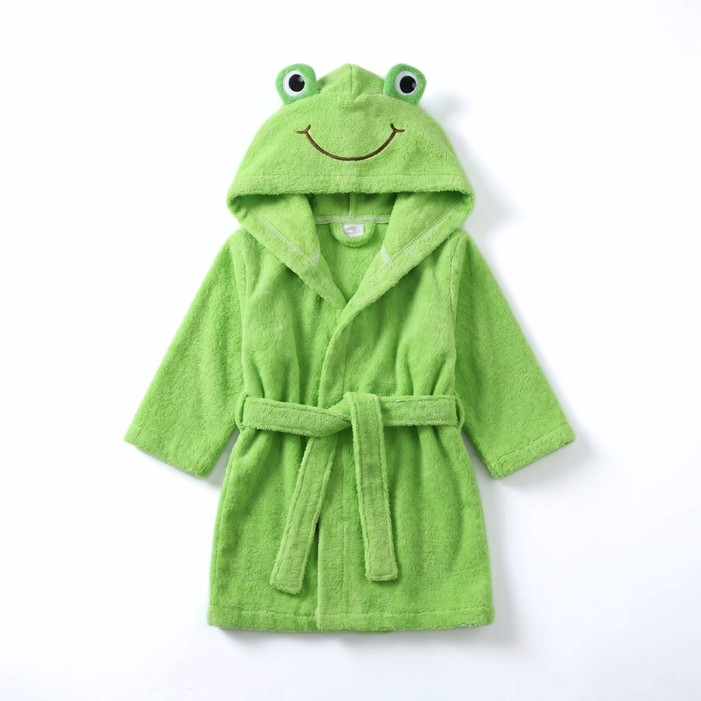 Hooded Bathrobe Children's Bathrobe Fun Animal Design - Image 7