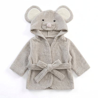 Hooded Bathrobe Children's Bathrobe Fun Animal Design - Image 9