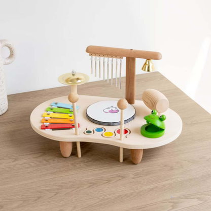 Wooden Musical Toy Set Toddlers Xylophone Rhythm Instruments