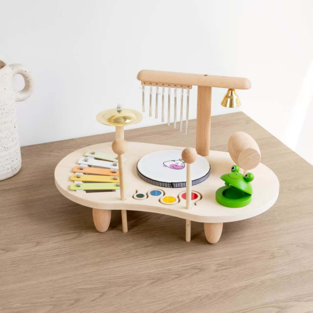 Wooden Musical Toy Set Toddlers Xylophone Rhythm Instruments