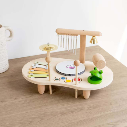 Wooden Musical Toy Set Toddlers Xylophone Rhythm Instruments