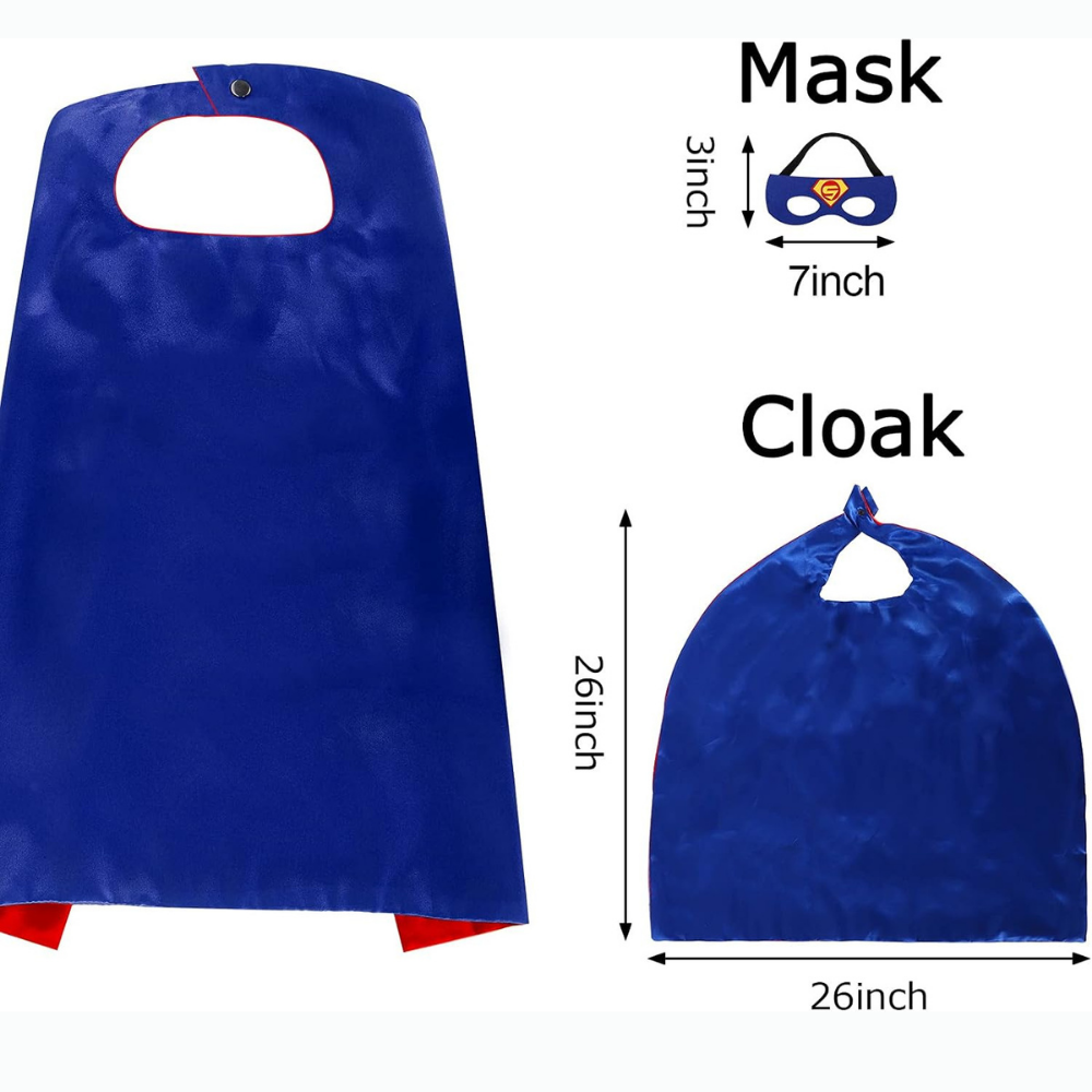 Halloween Costumes Kids Capes Masks Set Dress Up Party Outfit