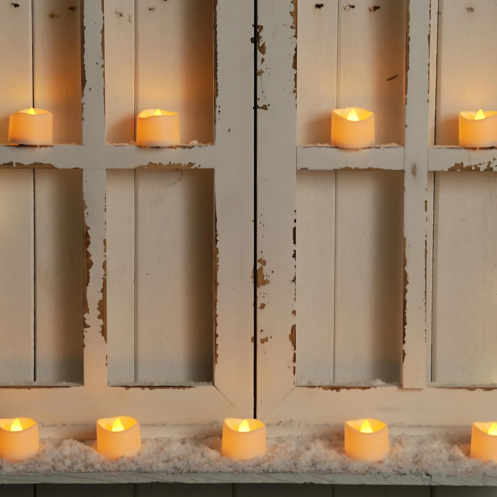 Set di candele LED senza fiamma tremolanti per tè di Halloween, decorazione