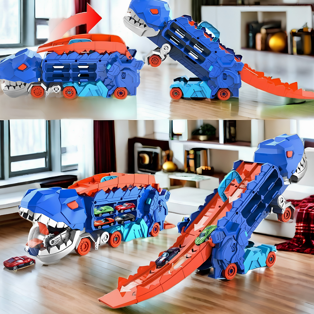T Rex Transporter Truck Toy Racing Functionality