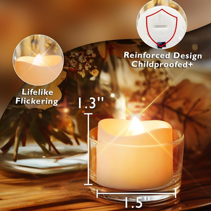 Set di candele LED senza fiamma tremolanti per tè di Halloween, decorazione