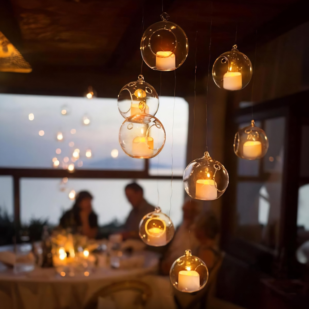 Set di candele LED senza fiamma tremolanti per tè di Halloween, decorazione
