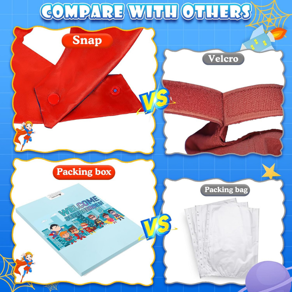 Halloween Costumes Kids Capes Masks Set Dress Up Party Outfit