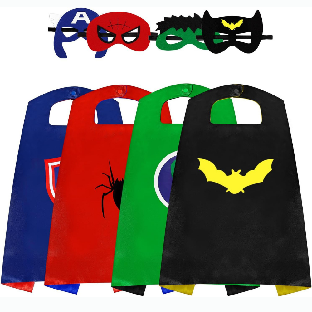 Halloween Costumes Kids Capes Masks Set Dress Up Party Outfit